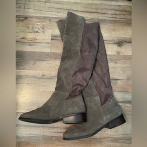 LUCKY BRAND Women'S Calypso Wide-Calf Crop Over-The-Knee Boots  size 8.5 WC